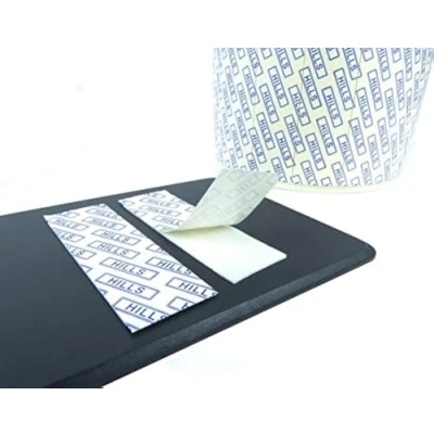 Image of Hills Number Plate Adhesive Pad with Double Sided Sticky Stripes in Pack of 8