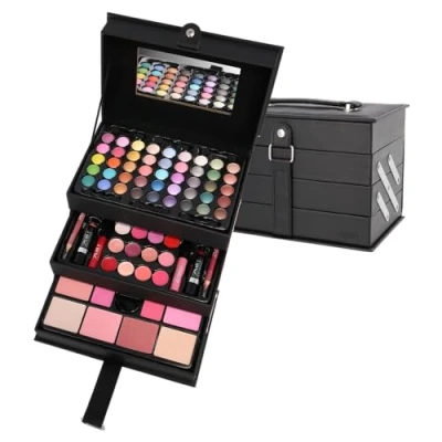 Image of ZMILE Cosmetics Beauty Case Black Cosmetic Vegan with Make Up Set for On the Go, Traveling and as a Gift