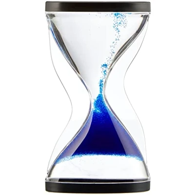 Image of TFA Dostmann Hourglass with Upwards Running Balls, Blue, L 65 x B 24 H 117 mm