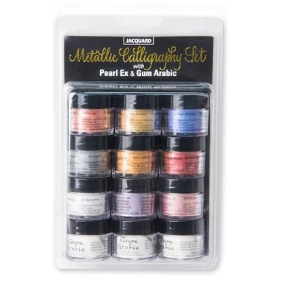 Image of Jacquard Products Jaquard PearlEx Metallic Calligraphy Set Assorted Colors, Other, Multicoloured