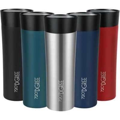 Image of 720DGREE &quot;PleasureToGo 2.0&quot; Thermal Mug 460 ml 3 Sizes, 6 Hours Hot, 12 Cold, Leak Proof, BPA Free, Hygienic, 360 Drinking Opening Travel Mug, To Go: Slim, Elegant Blue
