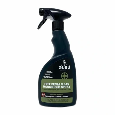Image of The Pet Guru Free From Fleas Household Flea Spray Natural Fast Acting Home Control Dogs and Cats, 500ml For Furniture House