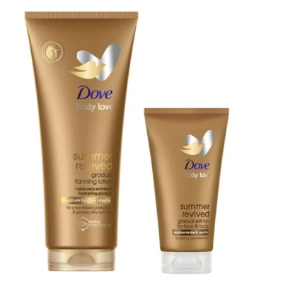 Image of Dove Summer Revived Medium to Dark Gradual Tanning Lotion 200 ml &amp; For Face and Body All Skin Types 75