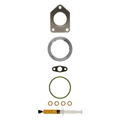 Image of 11658518205, 8518205 Mounting Kit, charger AJUSA JTC12008 with studs, syringe oil gaskets/seals BMW: 3 Saloon, 1 Hatchback, Hatchback