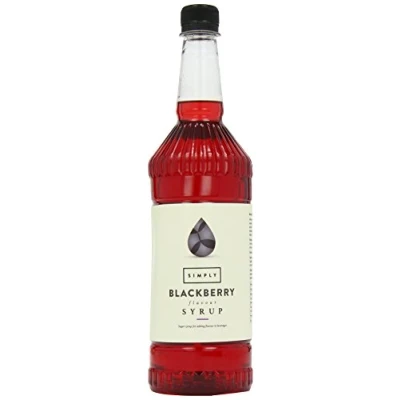 Image of Simply Blackberry Syrup, Vegan &amp; Nut Free Flavoured Syrup for Coffee, Cocktails Baking (1 Litre)