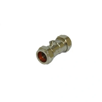 Image of Plumbright Straight Isolating Valve Chrome 22mm
