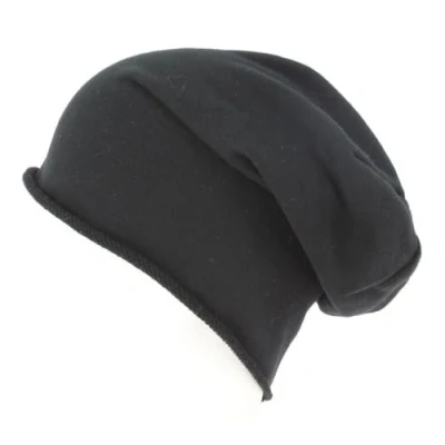 Image of Atlantis Brooklin Raw Edge Jersey Beanie Black OS