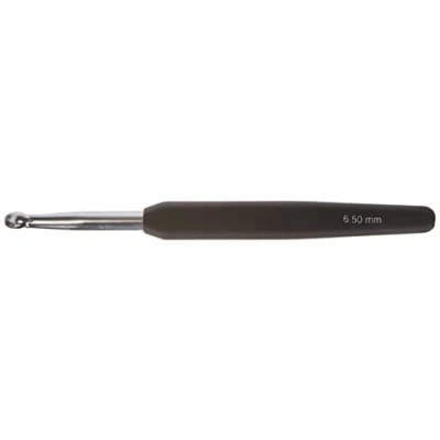 Image of KnitPro KP30887 6.5 mm Aluminium Crochet Hook, Silver