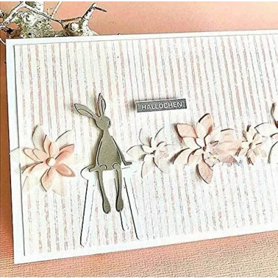Image of Cutting Dies for Card Making, YunTrip Rabbit Bench Metal DIY Scrapbooking Album Embossing Photo Craft Paper Cards Decorative