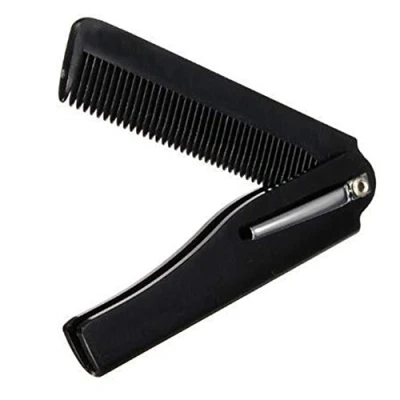 Image of Portable Folding Comb Hair Styling Hairstylist Hairdressing Detangle Beard