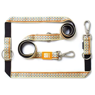 Image of Max &amp; Molly Mosaic Unique Design Comfortable Secure Cushioned Neoprene Cool and Flexible Multi Function Leash
