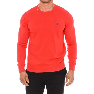 Image of U.S. POLO Mens Long Sleeve Sweater 67923 man Orange Size 2XL
