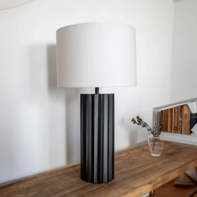 Image of Markslöjd Hashira table lamp, fabric, black