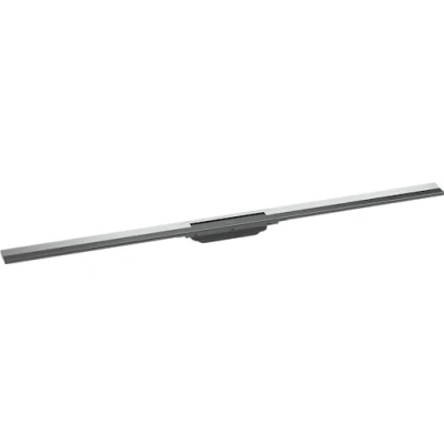 Image of hansgrohe 56047000 RainDrain Flex Complete Set Shower Drain 1200 Can Be Shortened Chrome Channel, 120 cm