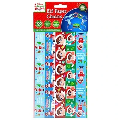 Image of Ditzy Doll ELF PAPER CHAINS 100 Pack Decorations Christmas Xmas Elves Fun
