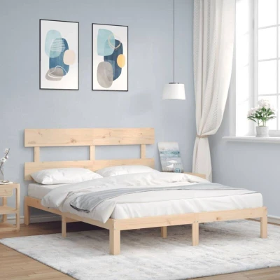 Image of vidaXL Bed Frame without Mattress 160x200 cm Solid Wood Pine
