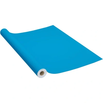 Image of vidaXL Self adhesive Furniture Film Azure 500x90 cm PVC