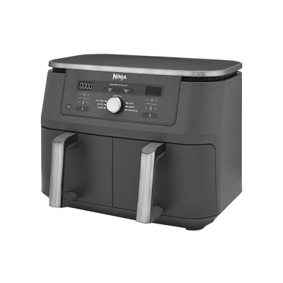 Image of NINJA MAX 6 in 1 Dual Zone DZ400UK Air Fryer Gun Metal Grey, Silver/Grey