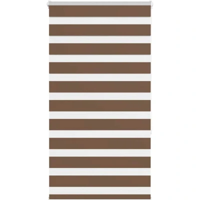 Image of vidaXL Zebra Blind Brown 70x150 cm Fabric Width 65.9 Polyester