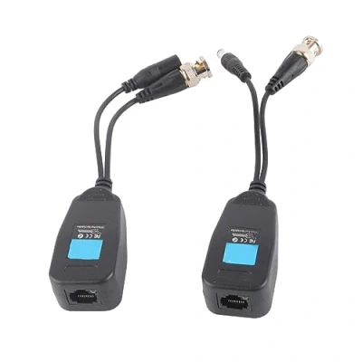 Image of 1 Pair Passive CCTV Coax BNC Video Power Balun Transceiver to RJ45 Connector for HD CVI, TVI, AHD Signals