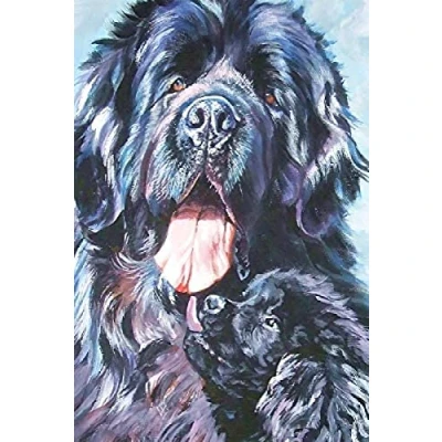 Image of Newfoundland Dog Jigsaw Puzzles For Adults 1000 Piece Diy Puzzle Kids Papery Toys 26x38CM