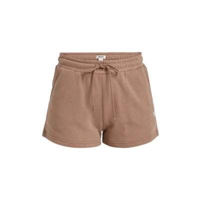 Image of Roxy Elasticated Waist Shorts SURF Stoked Short Terry Young Womens Brown M