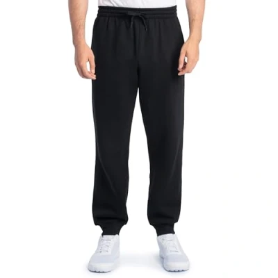 Image of Fruit of the Loom Men&#039;s Eversoft Fleece Joggers with Pockets, Relaxed Fit, Moisture Wicking, Breathable, Tapered Sweatpants, Black, Large