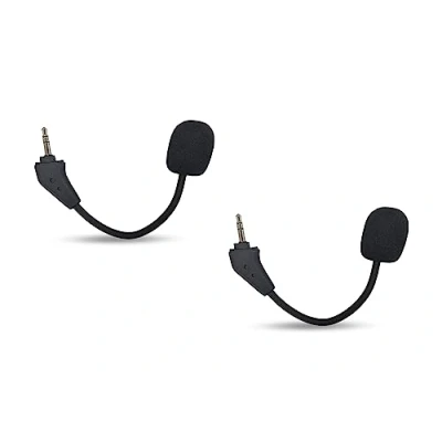 Image of Alphatec 2 Pack Replacement Game Mic for Corsair HS50, HS60, HS70 &amp; SE Series Stereo Gaming Headset on PS4 PS5 Xbox One PC, 3.5mm Detachable Boom Microphone Noise Cancelling