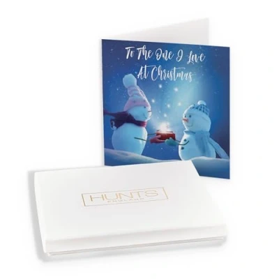 Image of Hunts England Luxury Boxed To The One I Love Christmas Card At Starry Night Collection In Keepsake Box