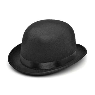 Image of Felt Bowler&#039;s Hat in Black S