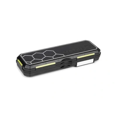 Image of Matrix Hooklength Storage Box Slim 15cm, Fits Hooklengths 2 to 6 inches, Internal Measuring Pins, Stores 80 Hooklengths, Magnetic Locking, Watertight Rubber Seal, L20cm x W7cm H3cm, Code GBX012.