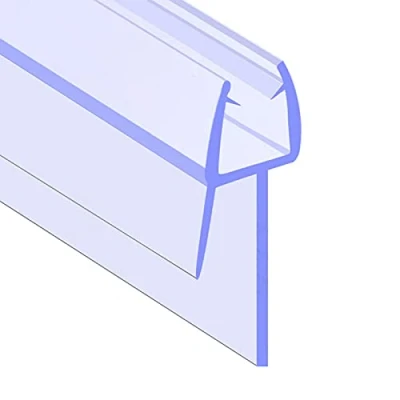 Image of ECOSPA Bath &amp; Shower Screen Seal Strip for 4 6mm Straight or Curved Glass Doors Prevents Leaks Between and Tray Seals Gap up to 21mm