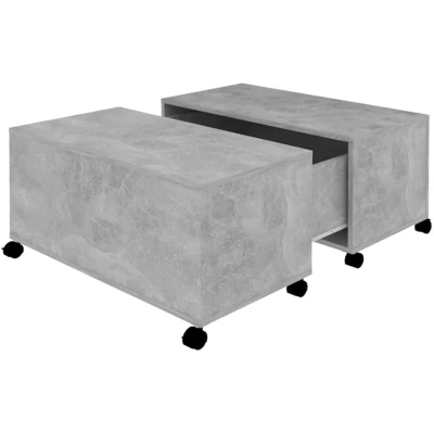 Image of vidaXL Coffee Table Concrete Grey 75x75x38 cm Engineered Wood