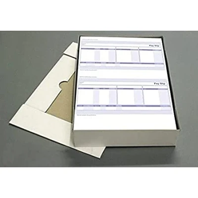 Image of 250 SAGE Compatible PAYSLIPS (125 x A4 Sheets = Total) ON Laser Paper 210 297mm 063921, SGE040, SE80, SE80S and DUKSA008