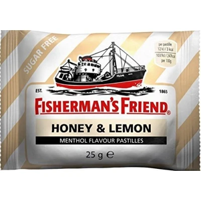Image of Fishermans Friend 25 g Sugar Free Honey and Lemon Lozenges Pack of 8 by