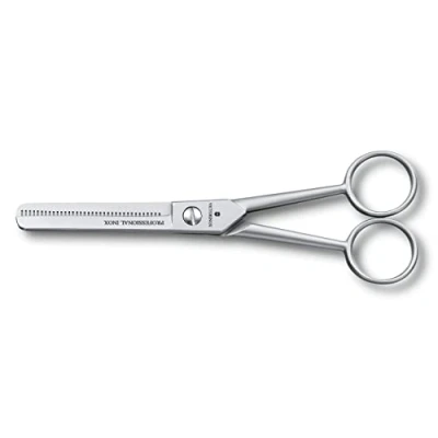 Image of Victorinox Thinning Scissors, Extra Sharp Blade, 16 cm, Stainless Steel, Grey