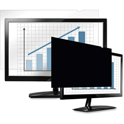 Image of Fellowes PrivaScreen Anti Glare Black Privacy Filter &amp; Screen Protector For Monitor/Computer, 23.8&quot; Inches 16:9 Widescreen Easy Attach Removal With Quick Reveal Tabs