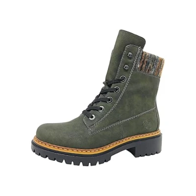 Image of Rieker Women&#039;s 72630 Fashion Boot (Green, UK Footwear Size System, Adult, Women, Numeric, Medium, 4)