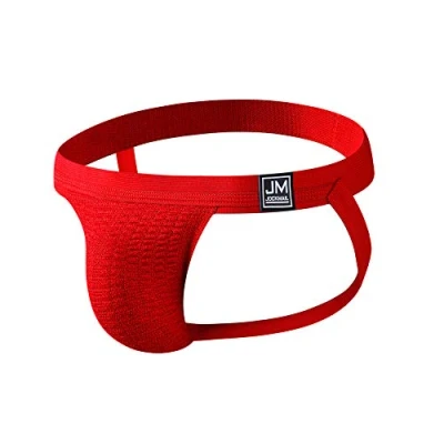 Image of JOCKMAIL Mens Jockstraps Underwear Sexy Sport Athletic Supporter Jock Strap for Men (L, Red)