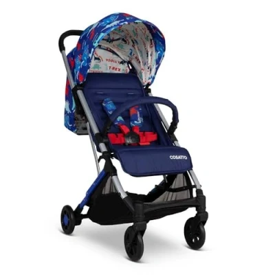 Image of Cosatto Yo! Travel Stroller Baby Pushchair Lightweight Compact Fold from Birth to 25kg Airline Compatible, One Hand Easy Fold, Large 8kg Shopping Basket, Free Raincover &amp; Bumper Bar (Dino Bright)