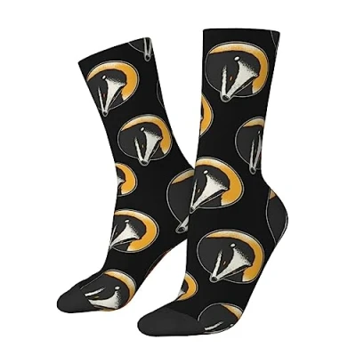 Image of KWQDOZF Badger Socks Funny Novelty Crew Gift for Men Women Teen