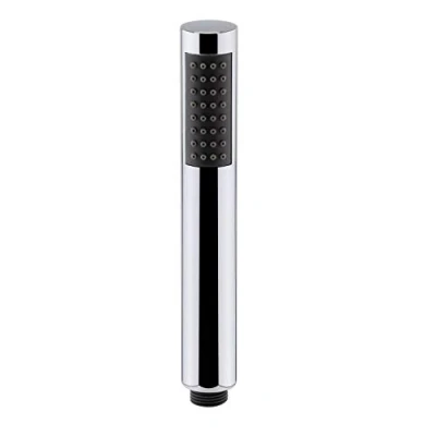 Image of Nuie HO307 ǀ Modern Bathroom Round Easy Clean Shower Handset, 210mm x 30mm, Chrome Silver