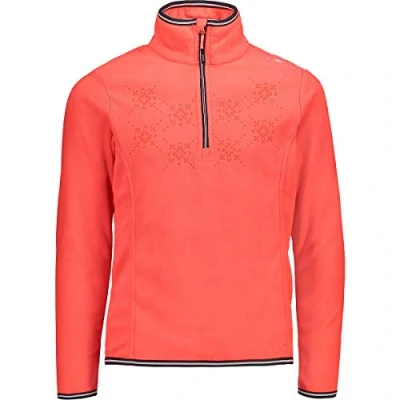 Image of CMP Arctic Fleece Snowflake Sweatshirt girls, Jumper, 30G1055, Red Fluo, 110