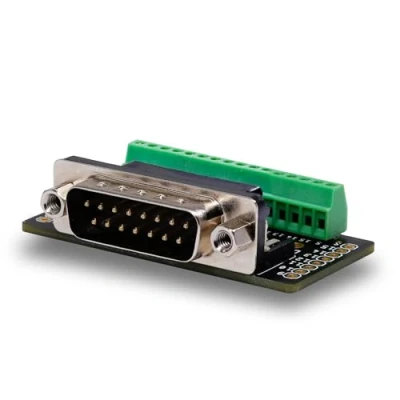 Image of Treedix DB15 Male Breakout Board Connector, Serial Adapters, Port Adapter, 15 Pin with Screw Terminal Block and Header