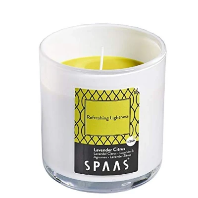 Image of Spaas Scented Candle in Glass with Aluminium Lid, 56 Hours, Refreshing Lightness
