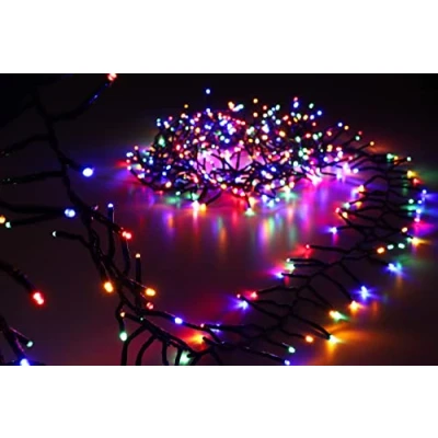 Image of Christmas Concepts® 500 6M/20FT Multi Colour LED Cluster Lights with 8 Function Controller Indoor/Outdoor Energy Efficient A++