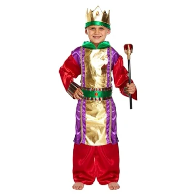 Image of HENBRANDT Children’s Christmas King Costume Three Kings Wise Man Xmas Fancy Dress Outfit Nativity Play Pantomime for Boys (Age 4 6)