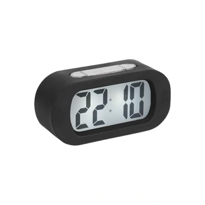Image of Karlsson Rubber Clock Silicone Black H7 x W14 D5 cm