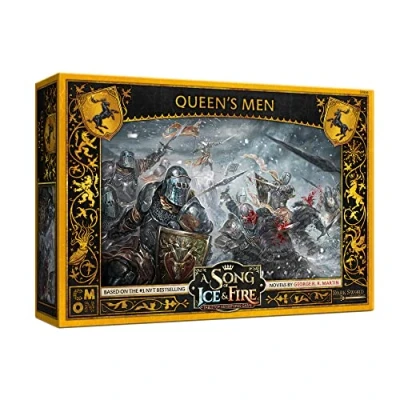 Image of A Song of Ice and Fire Tabletop Miniatures Game Baratheon Queen&#039;s Men Expansion Set Strategy for Teens Adults Ages 14 up 2+ Players Average Playtime 45 60 Minutes Made by CMON