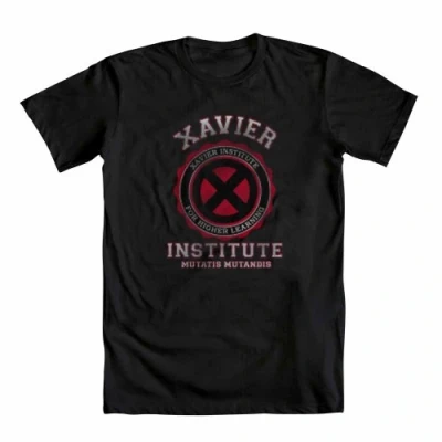 Image of Marvel X Men Xavier Institute Logo Adult T Shirt, Black, Medium